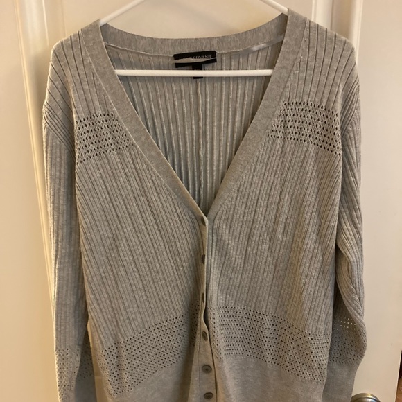 Lane Bryant light gray cardigan - Picture 4 of 6